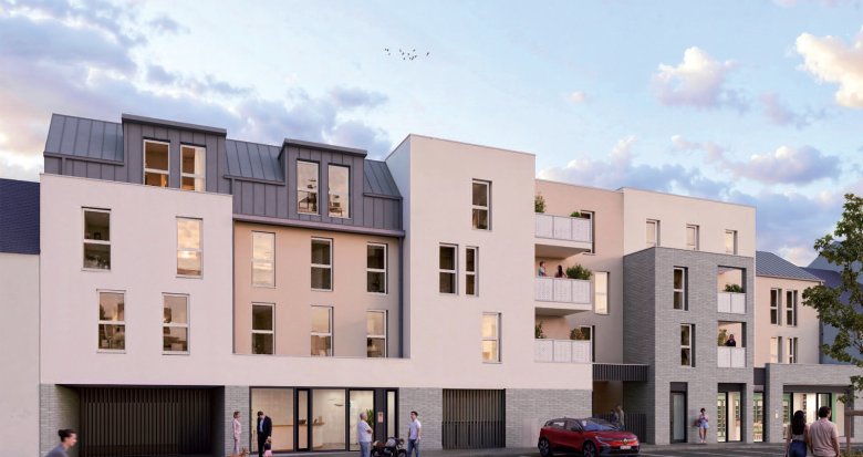 Achat / Vente immobilier neuf Bouguenais cœur de bourg proche Parc du Champ Toury (44340) - Réf. 13304