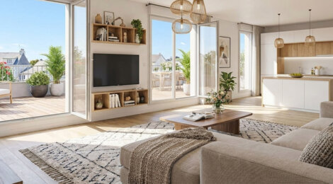 Programme immobilier neuf L'ECRIN - LIBRE TVA 5.5 % - Angers résidence avec extérieur quartier La Fayette-Condorcet (49000) - Référence : 17315