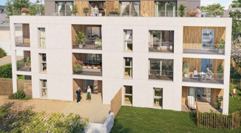 Programme immobilier neuf L'ECRIN - LIBRE TVA 5.5 % - Angers résidence avec extérieur quartier La Fayette-Condorcet (49000) - Référence : 17315