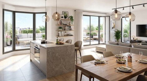 Programme immobilier neuf Trapèze - Angers vivre dans le quartier de la Doutre proche nature et tramway (49000) - Référence : 14157