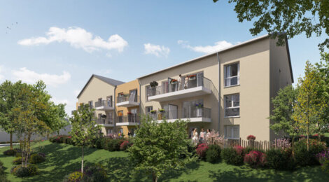 Programme immobilier neuf Le Domaine du Prieuré - Châteaubriant appartements avec extérieur dans un quartier résidentiel (44110) - Référence : 18118