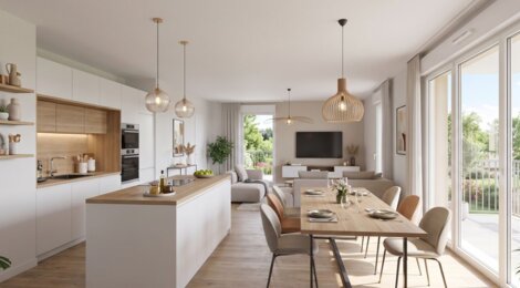 Programme immobilier neuf Le Domaine du Prieuré - Châteaubriant appartements avec extérieur dans un quartier résidentiel (44110) - Référence : 18118