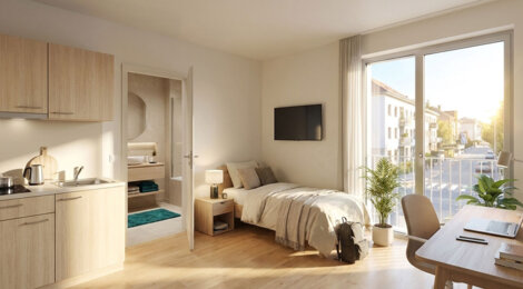 Programme immobilier neuf L'ENVOLEE - La Rochelle résidence étudiante à proximité du centre ville (17000) - Référence : 14560