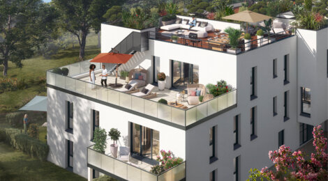 Programme immobilier neuf LES ROOFS TOP - Nantes : logements neufs sécurisés et verdoyants en bois classé (44000) - Référence : 14971