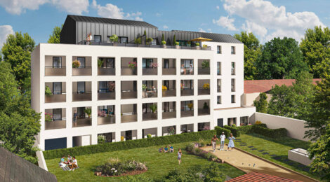 Programme immobilier neuf SYMBIOSE - NANTES CENTRE - Nantes : logements neufs sécurisés et verdoyants proche du parc de la Mitrie (44000) - Référence : 14970