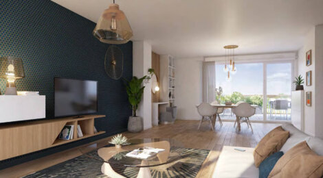 Programme immobilier neuf Ambre - Nantes : Résidence T2–T4 avec cadre intimiste et confort optimisé proche des commodités (44000) - Référence : 14475