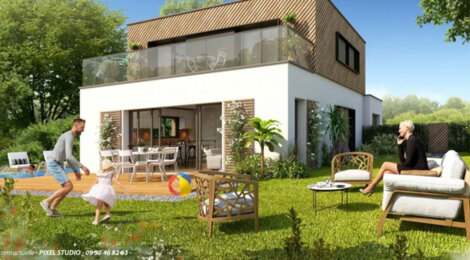 Programme immobilier neuf LE CLOS DES MOINES Lot N02 - Pornichet maisons 5 pièces dans un environnement paisible (44380) - Référence : 17507