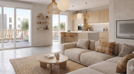 Programme immobilier neuf SCCV LE CLOS DE LA SEIGNEURIE - SAINT NAZAIRE - Saint-Nazaire : Résidence T2–T3 avec cadre naturel et confort optimisé proche des commodités (44600) - Référence : 14628