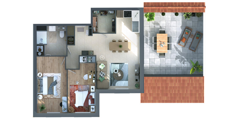Programme immobilier neuf Le Jardin de Sainte-Croix - Les Sables-d’Olonne résidence paysagère proche plage et centre-ville (85100) - Référence : 17528