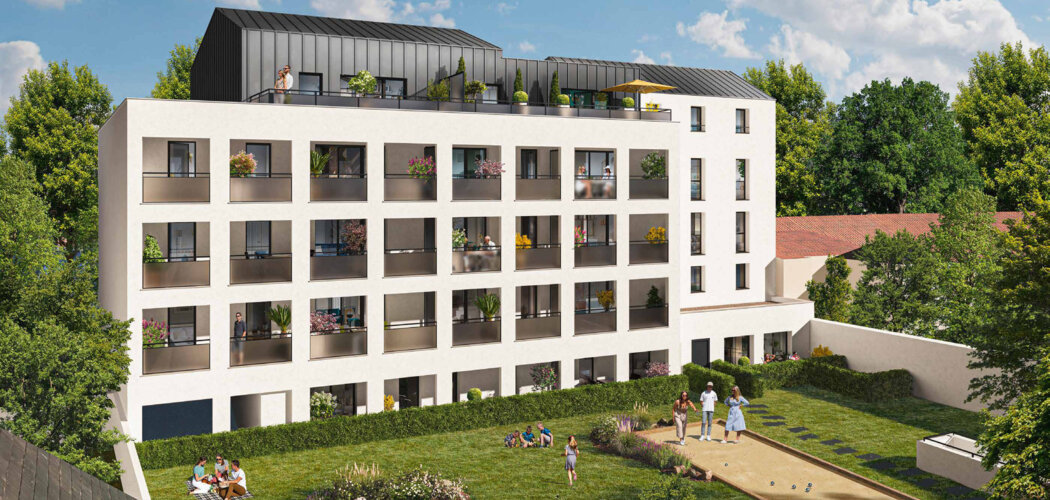 Programme immobilier neuf SYMBIOSE - NANTES CENTRE - Nantes : logements neufs sécurisés et verdoyants proche du parc de la Mitrie (44000) - Référence : 14970