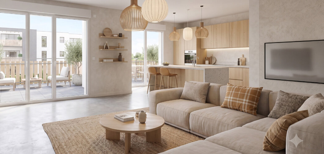 Programme immobilier neuf SCCV LE CLOS DE LA SEIGNEURIE - SAINT NAZAIRE - Saint-Nazaire : Résidence T2–T3 avec cadre naturel et confort optimisé proche des commodités (44600) - Référence : 14628