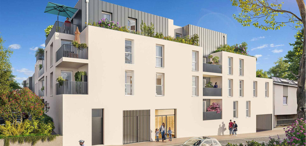 Programme immobilier neuf Cour Enchantée - Saint-Sébastien-sur-Loire à proximité du tram-train (44230) - Référence : 15534