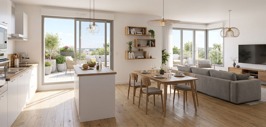 Programme immobilier neuf TRIANGLE (LLI JEANBRUN) - Sucé-sur-Erdre résidence proche gare et commerces (44240) - Référence : 17467