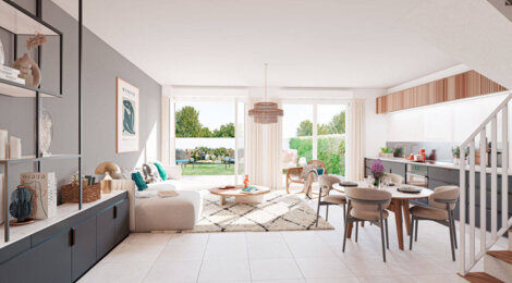 Programme immobilier neuf Le Parc de l'Etang - La Roche-sur-Yon : logements neufs T2–T5 proche du ruisseau de La Raillée (85000) - Référence : 15812