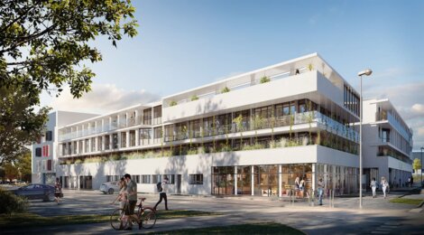 Programme immobilier neuf DOCK 54 - La Rochelle : logements étudiants neufs sécurisés et verdoyants proche des commodités (17000) - Référence : 14555