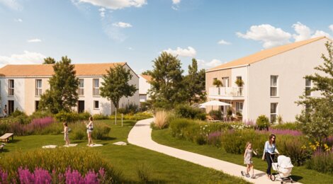Programme immobilier neuf Domaine des Aubrais - Apparts - Saint-Hilaire-de-Riez adresse résidentielle à quelques minutes des plages (85270) - Référence : 16487