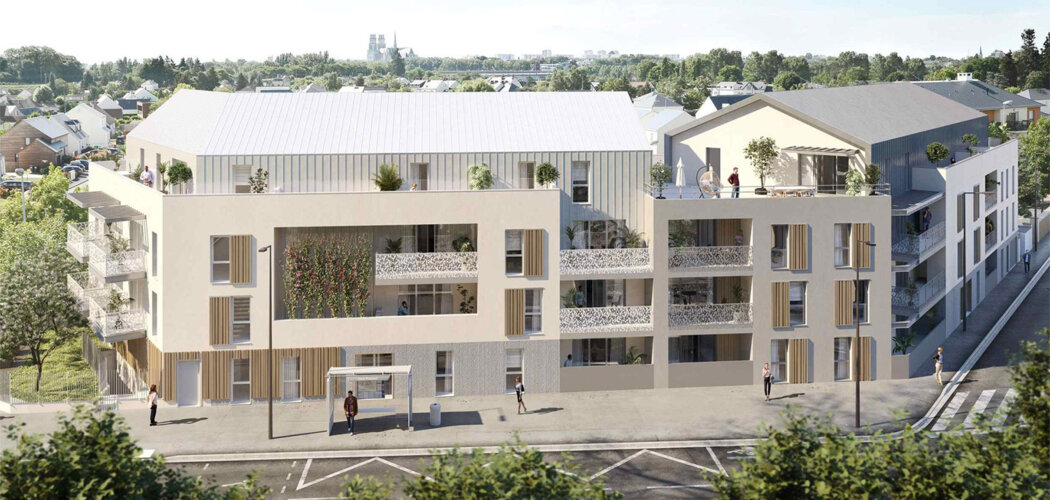 Programme immobilier neuf LES TERRASSES DE LA MADELEINE - Angers en plein quartier Madeleine-Justices (49000) - Référence : 13181