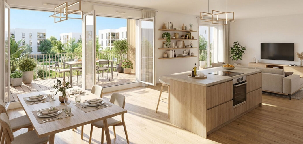 Programme immobilier neuf Twinset - Angers Les Hauts-de-Saint-Aubin résidence neuve dans un environnement végétalisé (49000) - Référence : 14159