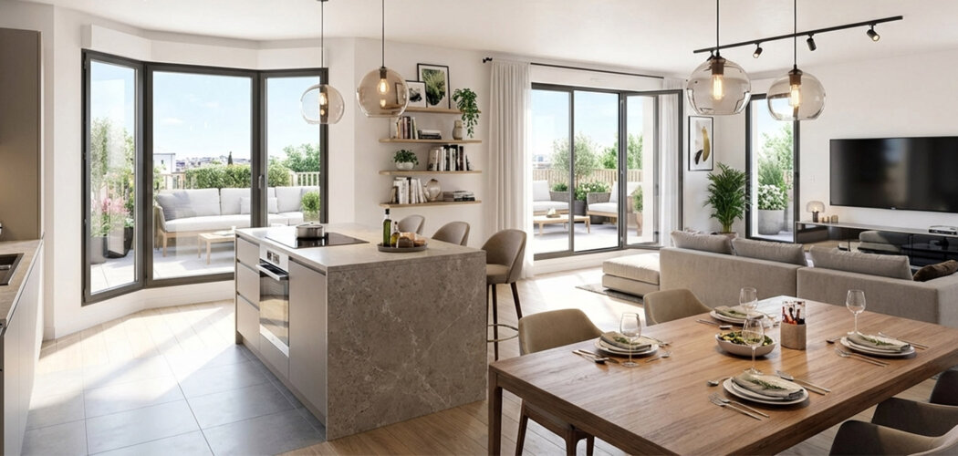 Programme immobilier neuf Trapèze - Angers vivre dans le quartier de la Doutre proche nature et tramway (49000) - Référence : 14157