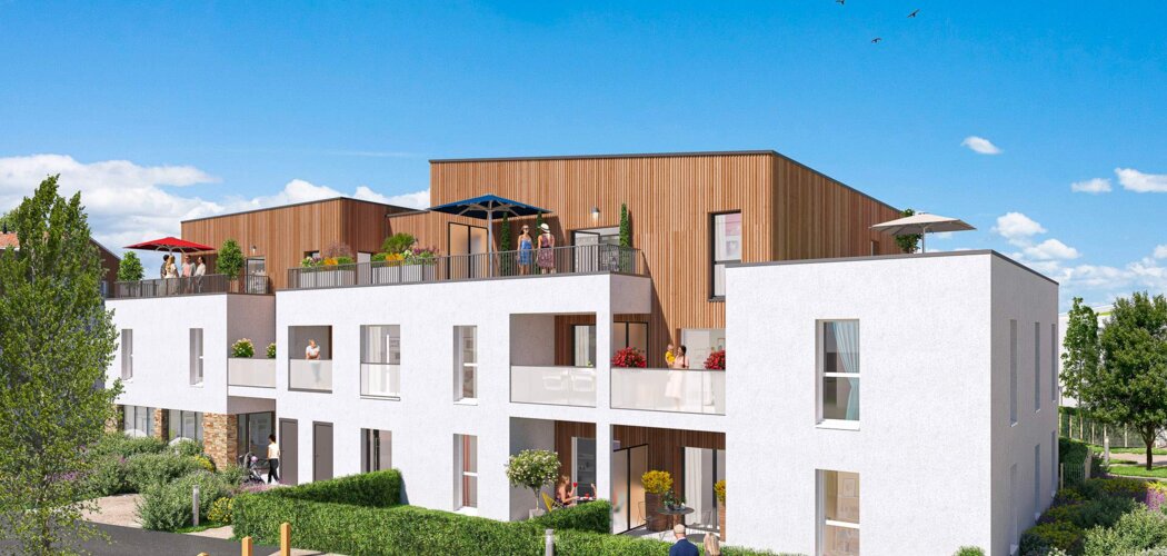 Programme immobilier neuf Le Jardin des Vignes - Bouaye centre ville près de la gare TER (44830) - Référence : 15264