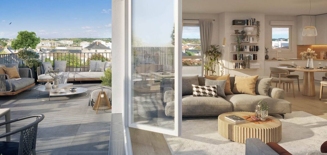 Programme immobilier neuf PASSAGE HORTENSE -  Challans : logements neufs sécurisés et verdoyants en centre-ville (85300) - Référence : 14891