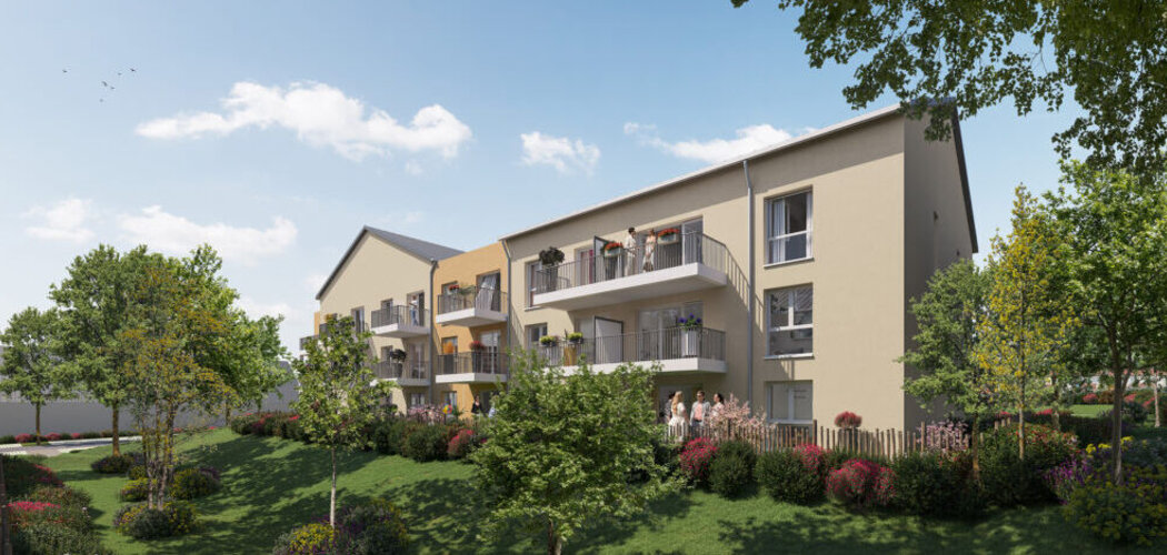 Programme immobilier neuf Le Domaine du Prieuré - Châteaubriant appartements avec extérieur dans un quartier résidentiel (44110) - Référence : 18118