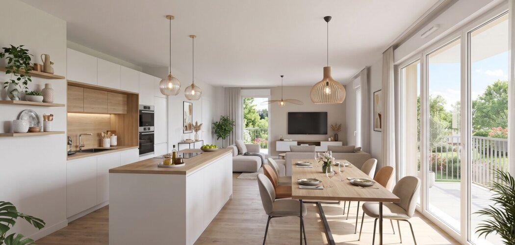Programme immobilier neuf Le Domaine du Prieuré - Châteaubriant appartements avec extérieur dans un quartier résidentiel (44110) - Référence : 18118