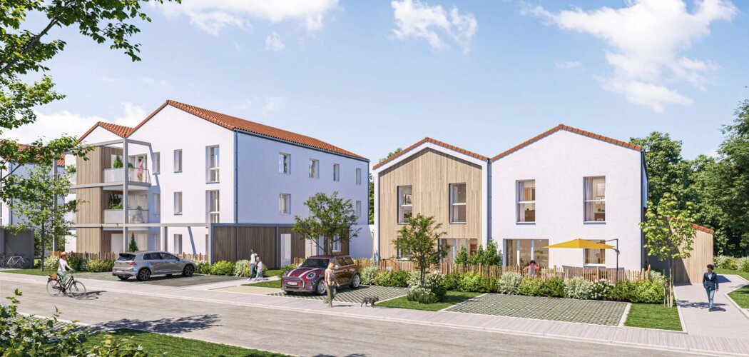 Programme immobilier neuf Nature & Sens - La Roche-sur-Yon : appartements et maisons neuves T1–T6 proche du centre-ville (85000) - Référence : 15792