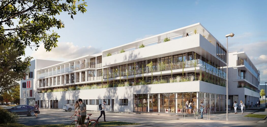 Programme immobilier neuf DOCK 54 - La Rochelle : logements étudiants neufs sécurisés et verdoyants proche des commodités (17000) - Référence : 14555