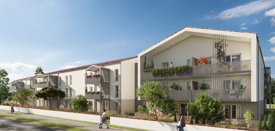 Programme immobilier neuf CÔTE & SAUVAGE - La Tremblade : logements neufs sécurisés et verdoyants proche des commodités (17390) - Référence : 14596