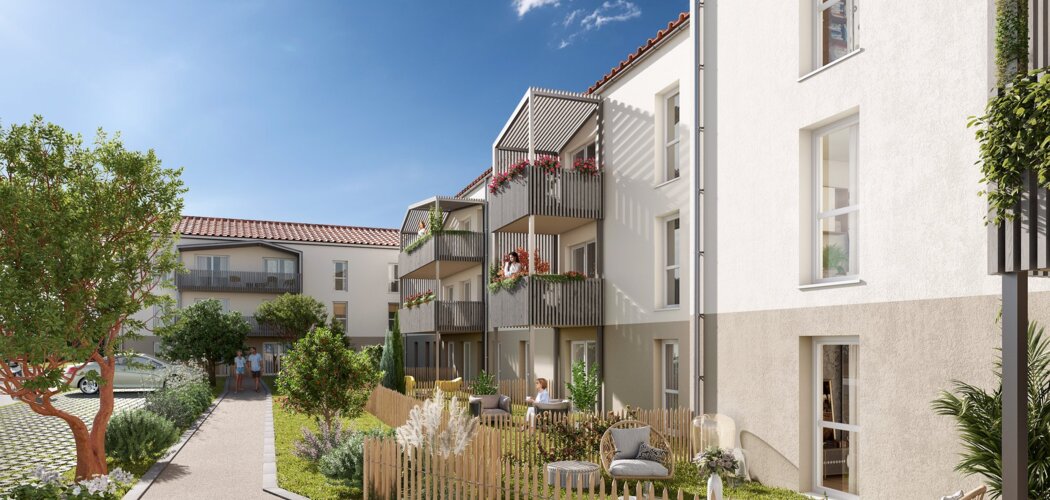Programme immobilier neuf CÔTE & SAUVAGE - La Tremblade : logements neufs sécurisés et verdoyants proche des commodités (17390) - Référence : 14596