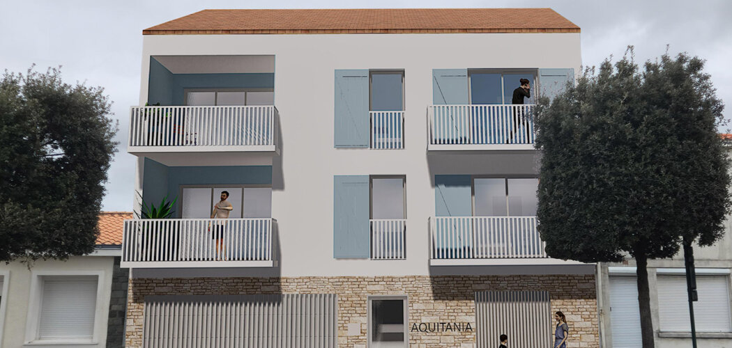 Programme immobilier neuf AQUITANIA - Les Sables-d’Olonne entre marché Arago et Grande Plage (85100) - Référence : 17387