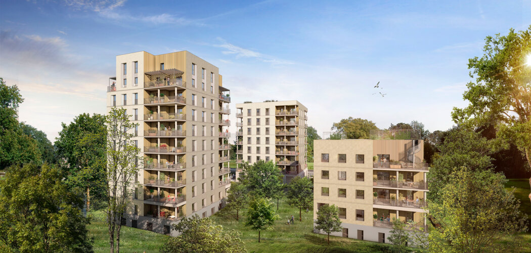 Programme immobilier neuf Coeur Boisé - Nantes : Résidence studio–T6 avec cadre forestier et confort optimisé proche des espaces naturels (44000) - Référence : 14266