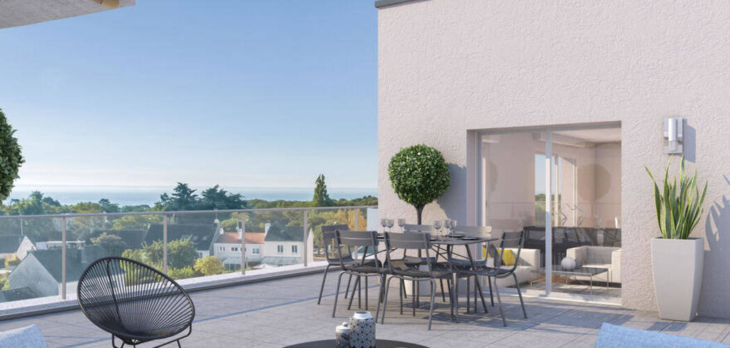 Programme immobilier neuf Coté A - Saint-Nazaire : Résidence studio–T4 avec cadre balnéaire et confort optimisé proche des espaces naturels (44600) - Référence : 14250