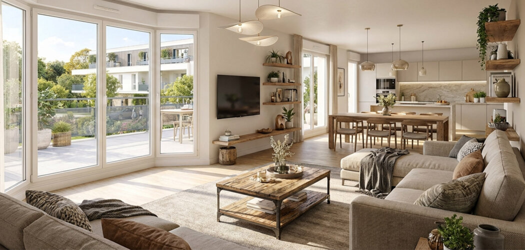 Programme immobilier neuf Le Domaine des Châtaigniers - Sucé-sur-Erdre proche bourg et Erdre (44240) - Référence : 14035